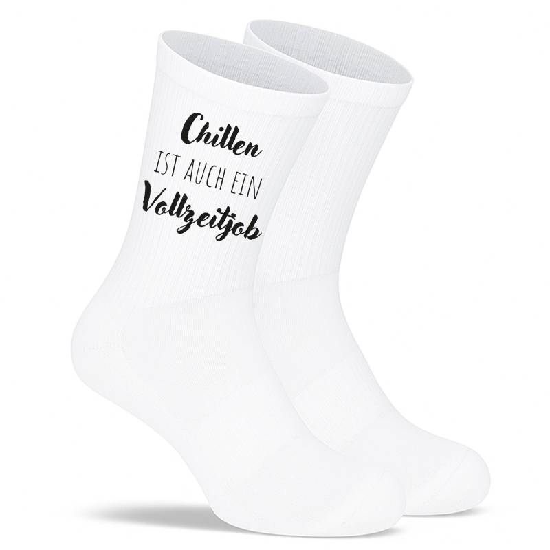 Socken „Chillen Ist Auch Ein Vollzeitjob" - Lustige Spruchsocken | Geschenk Für Faule & Entspannte Fun Made in Europe von PepamGeschenke