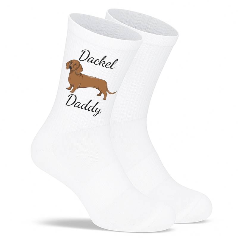 Socken „Dackel Daddy" - Lustige Hunde-Socken | Geschenk Für Dackel-Liebhaber Tiermotiv Aus Bio-Baumwolle Made in Europe von PepamGeschenke