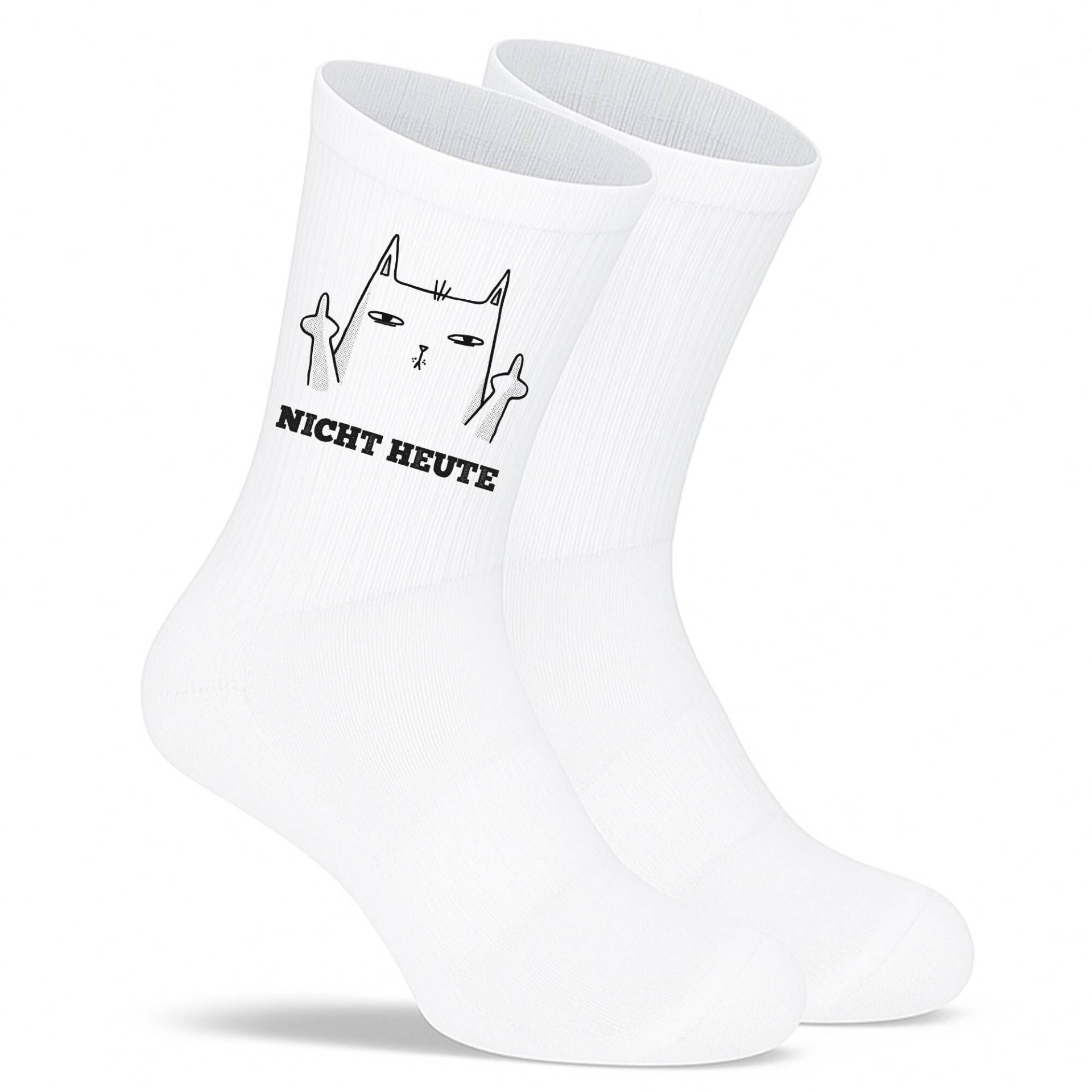 Socken „Nicht Heute" - Lustige Spruchsocken | Fun & Chill Socks Aus Bio-Baumwolle Geschenkidee Mit Humor Made in Europe von PepamGeschenke