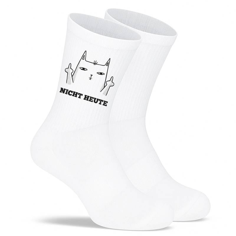 Socken „Nicht Heute" - Lustige Spruchsocken | Fun & Chill Socks Aus Bio-Baumwolle Geschenkidee Mit Humor Made in Europe von PepamGeschenke