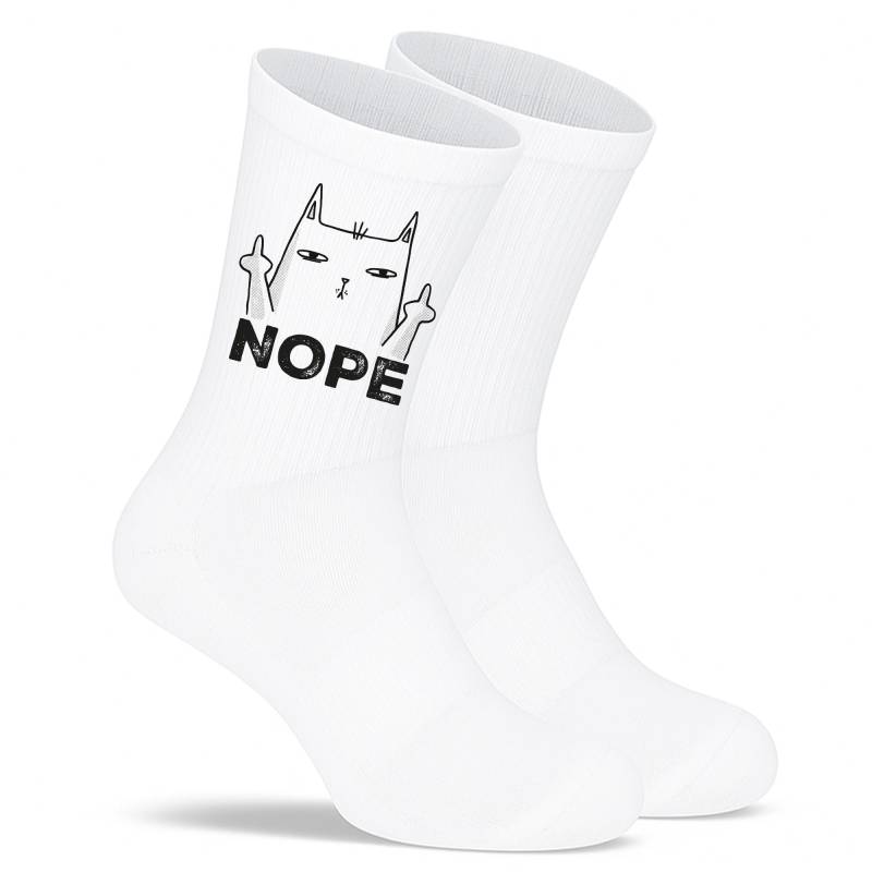 Socken „Nope" - Lustige Spruchsocken | Freche Statement Socks Aus Bio-Baumwolle Geschenkidee Mit Humor Made in Europe von PepamGeschenke