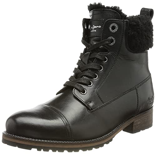 Pepe Jeans London Damen Melting WARM Motorcycle Boot, 999BLACK, 42 EU von Pepe Jeans