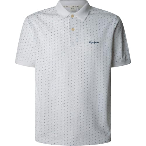 Pepe Jeans Herren Basil Poloshirt, Weiß (Weiß), M von Pepe Jeans