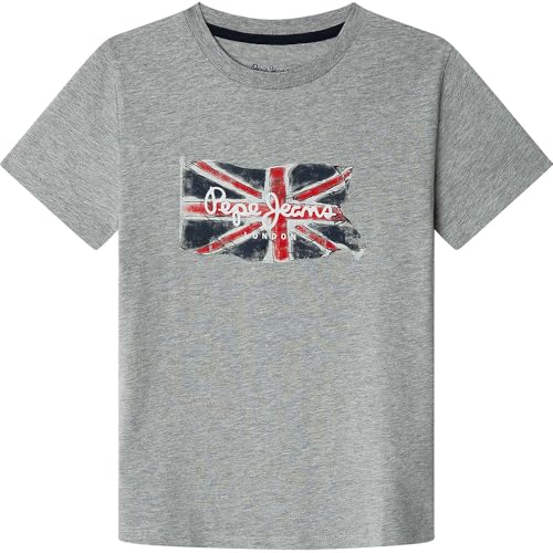 Pepe Jeans Jungen Clag Jr N T-Shirt, Grau-meliert, 10 Jahre von Pepe Jeans