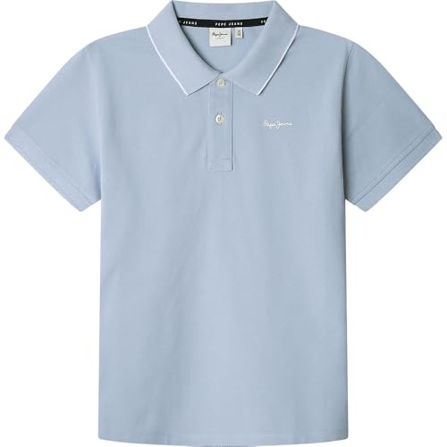 Pepe Jeans Jungen Henry Poloshirt, Azzurro Blue, 8 Jahre von Pepe Jeans
