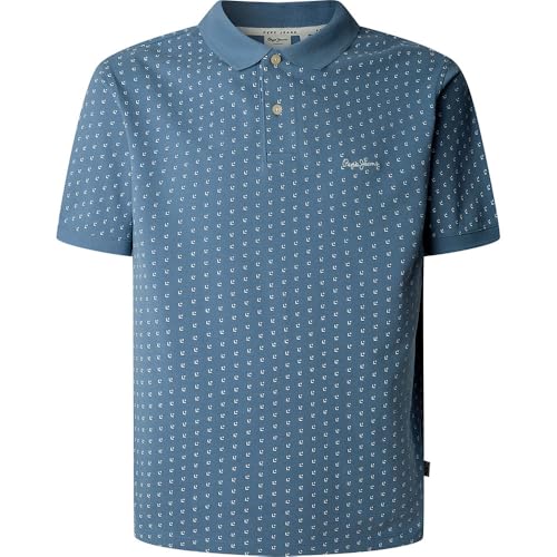 PEPE JEANS Herren Basil Poloshirt, blau, L von PEPE JEANS