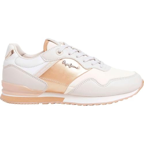 Pepe Jeans Damen London Shine W Sneak, Brown Sand Beige, 39 EU von Pepe Jeans