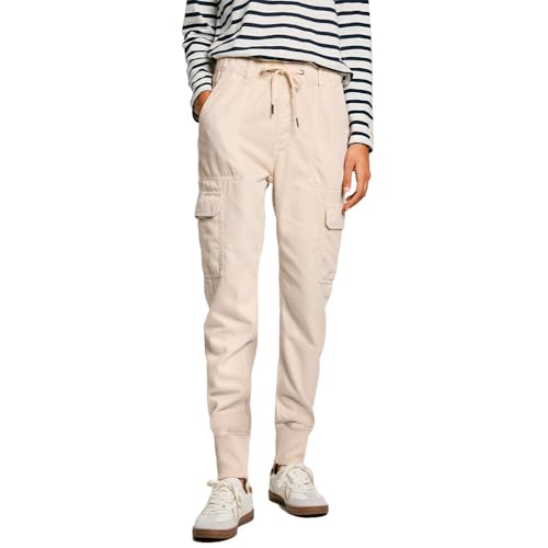 PEPE JEANS Unisex Md Waist Slim New Crusade Joggers Hose, beige, M von PEPE JEANS