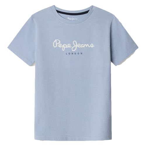 Pepe Jeans Jungen New Art T-Shirt, Blau (Azzurroblau), 10 Jahre von Pepe Jeans