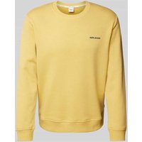 Pepe Jeans Sweatshirt mit Label-Stitching Modell 'DAMIAN' in Gelb, Größe XL von Pepe Jeans