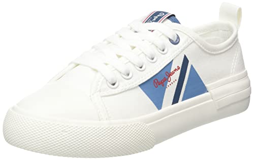 Pepe Jeans ALLEN Flag Color B Sneaker, White, 33 EU von Pepe Jeans