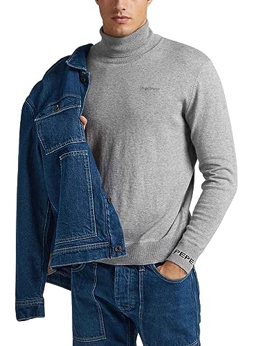 Pepe Jeans Herren Lange Ärmel Andre Turtle Neck, 933grey Marl, XXL von Pepe Jeans