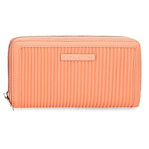 Pepe Jeans Aurora Geldbörse mit Kartenhalter Orange 19,5x10x2 cm Kunstleder von Pepe Jeans