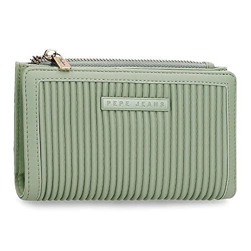 Pepe Jeans Aurora Geldbörse mit grünem Kartenhalter 17x10x2 cm Kunstleder von Pepe Jeans