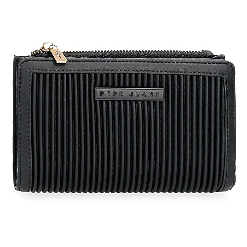 Pepe Jeans Aurora Geldbörse mit schwarzem Kartenhalter 17x10x2 cm Kunstleder Pepe Jeans Aurora Geldbörse mit schwarzem Kartenhalter 17x10x2 cm Kunstleder von Pepe Jeans