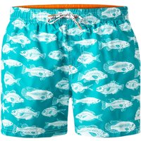 Pepe Jeans Herren Badeshorts grün Mikrofaser Gemustert von Pepe Jeans