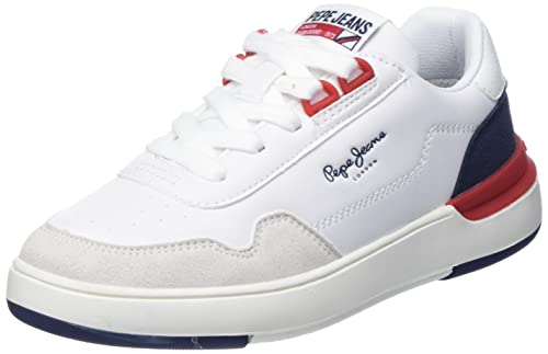 Pepe Jeans Baxter Boy Basket Sneaker, White, 32 EU von Pepe Jeans