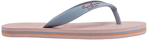 Pepe Jeans Bay Beach Classic Brand G Thong Sandals, Light Blue, 35 EU von Pepe Jeans