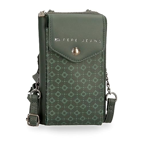 Pepe Jeans Bethany Messenger-Tasche, klein, Grün, 11 x 20 x 4 cm, Kunstleder, Grün, Talla única, kleine Umhängetasche, grün, one size, Kleine Umhängetasche von Pepe Jeans