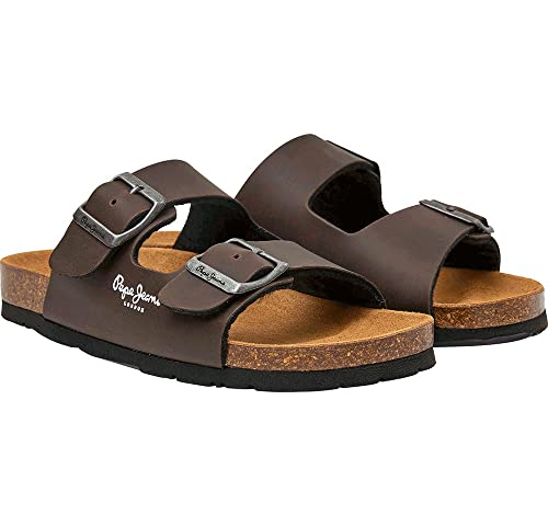 Pepe Jeans Bio B DOUBLE KANSAS Sandals, Brown, 34 EU von Pepe Jeans
