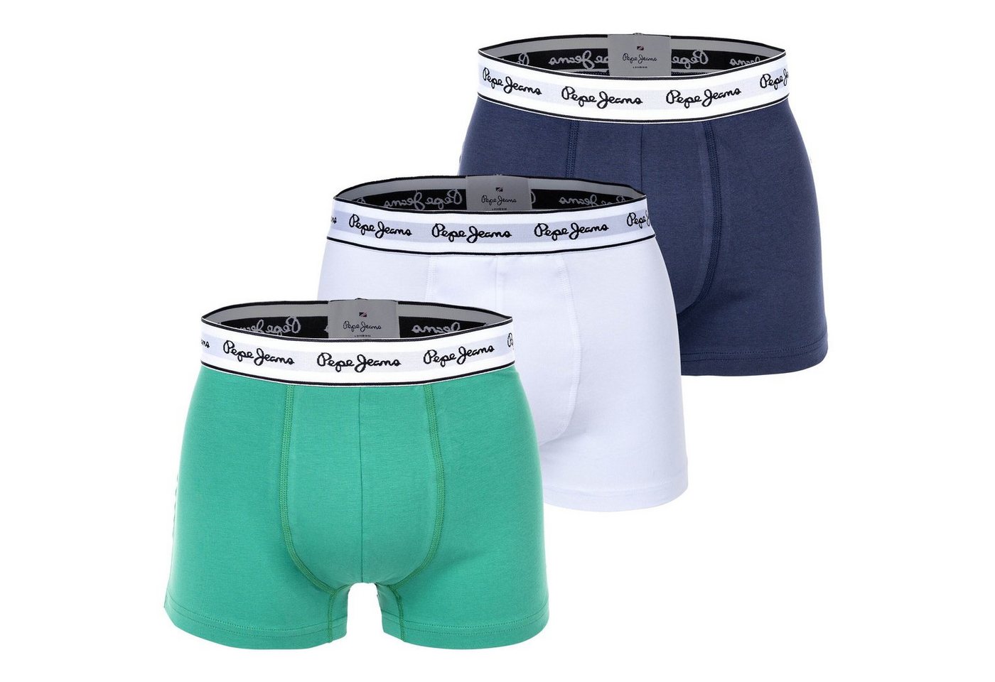 Pepe Jeans Boxer Herren Trunks, 3er Pack - Unterwäsche, Baumwolle von Pepe Jeans