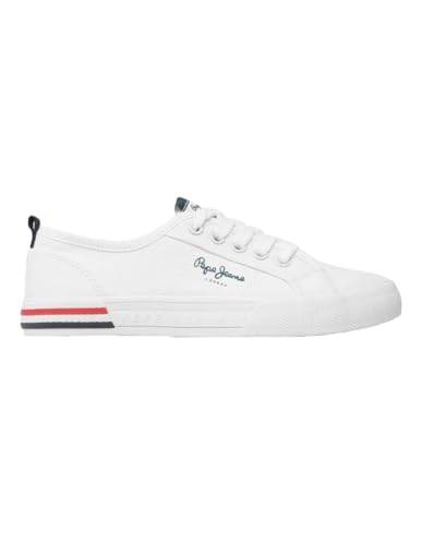 Pepe Jeans Brady Basic B Sneaker, White (White), 35 EU von Pepe Jeans