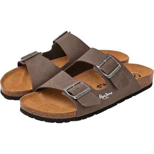 Pepe Jeans Braune Double Chicago Anatomische Sandalen von Pepe Jeans