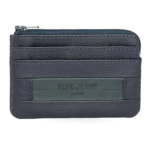 Pepe Jeans Checkbox Geldbörse Blau 11 x 7 x 1,5 cm Leder, blau, Talla única, geldbörse von Pepe Jeans