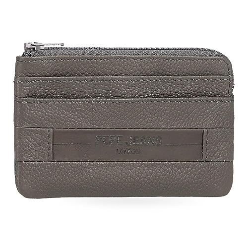 Pepe Jeans Checkbox Geldbörse Grau 11x7x1,5cm Leder, grau, Talla única, geldbörse von Pepe Jeans