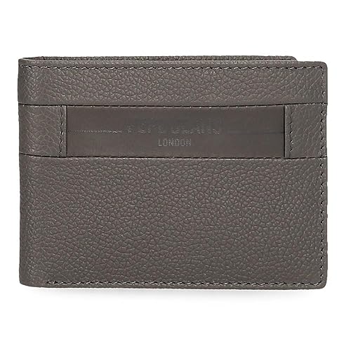 Pepe Jeans Checkbox Horizontale Geldbörse mit Geldbörse Grau, 11,5 x 8 x 1 cm Leder, grau, Talla única, Horizontale Geldbörse mit Geldbörse von Pepe Jeans