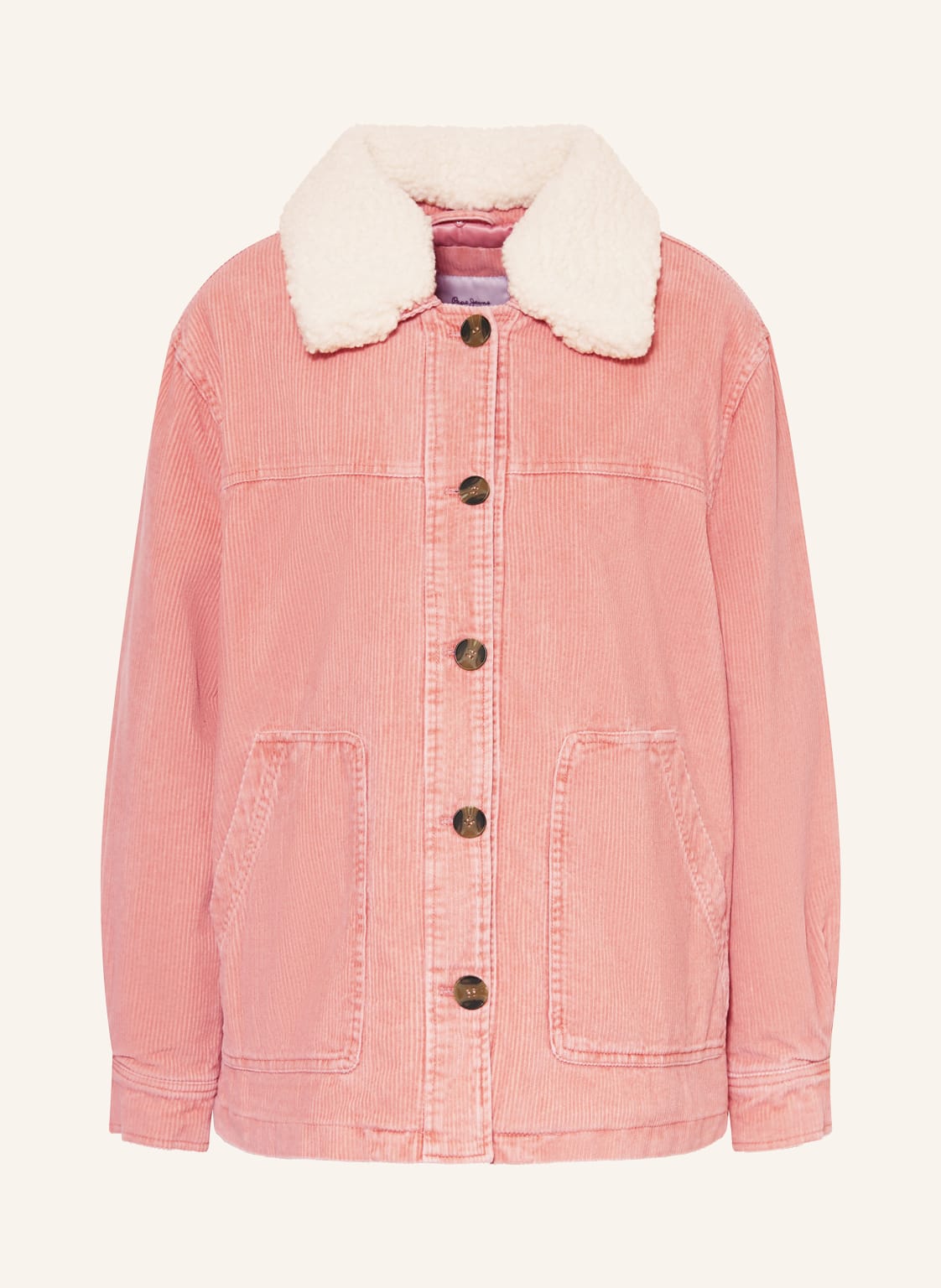 Pepe Jeans Cordjacke Tala Mit Abnehmbarem Kunstfell rosa von Pepe Jeans