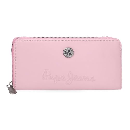 Pepe Jeans Corin Geldbörse mit Kartenfach, Rosa, 19,5 x 10 x 2 cm, Polyester und PU von Joumma Bags, Rosa, Talla única, Brieftasche mit Kartenfach von Pepe Jeans