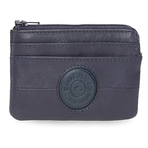 Pepe Jeans Cracker Geldbörse Blau 11x7x1,5 cm Leder, blau, Talla única, geldbörse von Pepe Jeans