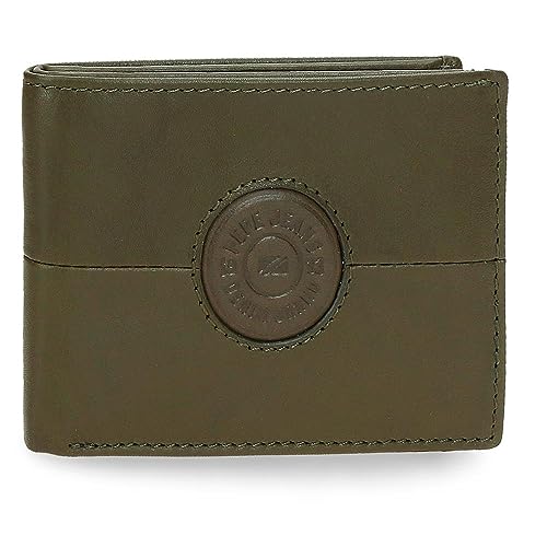 Pepe Jeans Cracker Horizontale Geldbörse mit Geldbörse Grün 11x8x1cm Leder, grün, Talla única, Horizontale Geldbörse mit Geldbörse von Pepe Jeans