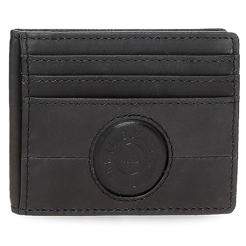 Pepe Jeans Cracker Kartenetui Schwarz 9,5x7,5 cm Leder, Schwarz, Talla única, kartenetui von Pepe Jeans