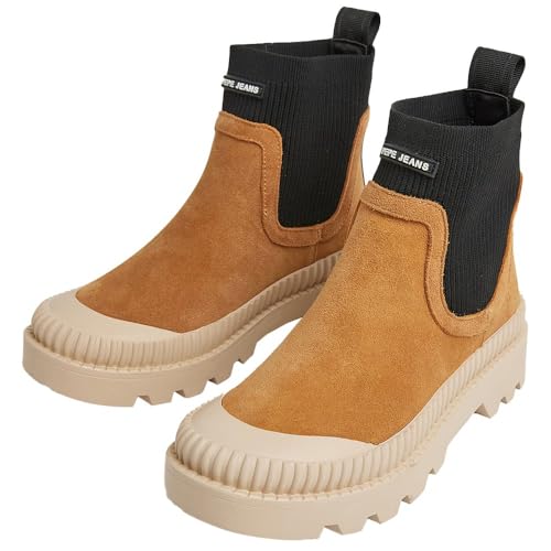 Pepe Jeans Damen ASCOT Chelsea Boot, Brown (Cognac), 41 EU von Pepe Jeans