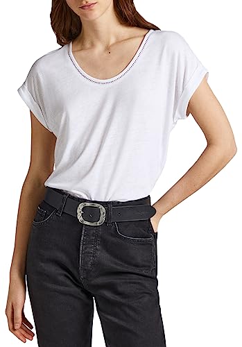 Pepe Jeans Damen Adelaide T Shirt, Weiß (Weiß), S EU von Pepe Jeans