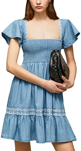 Pepe Jeans Damen Adele Dress, Blue (Blue), M von Pepe Jeans