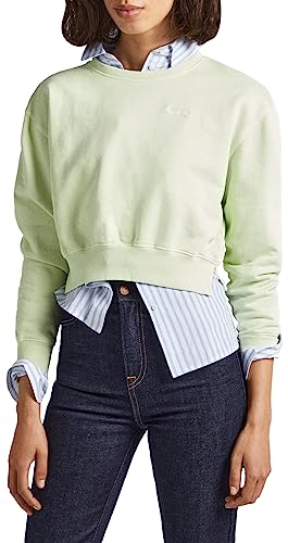 Pepe Jeans Damen Adriana Sweatshirt, Grün (Hellgrün), L EU von Pepe Jeans