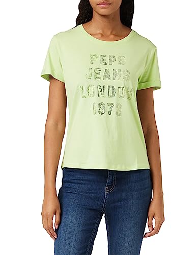 Pepe Jeans Damen Agnes T-Shirt, Green (Bleach Green), XS von Pepe Jeans