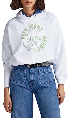 Pepe Jeans Damen Alexandra Hooded Sweatshirt, White (White), XS von Pepe Jeans