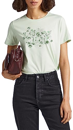 Pepe Jeans Damen Alice T-Shirt, Green (Bleach Green), XS von Pepe Jeans