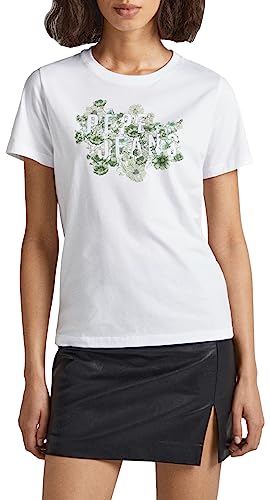 Pepe Jeans Damen Alice T-Shirt, White (White), XS von Pepe Jeans