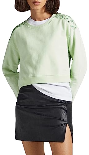 Pepe Jeans Damen Alissa Sweatshirt, Grün (Hellgrün), L EU von Pepe Jeans