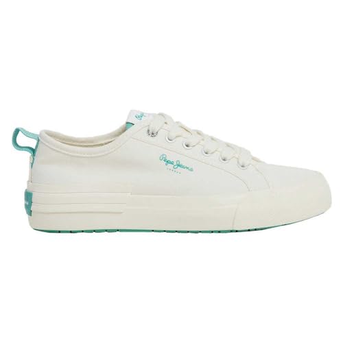 Pepe Jeans Damen Allen Band W Sneaker, Weiß (Weiß), 8 von Pepe Jeans