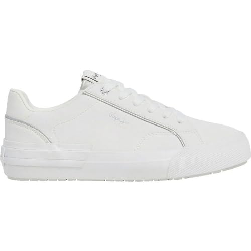 Pepe Jeans Damen Allen Basic W Sneaker, Weiß (Weiß), 3 von Pepe Jeans