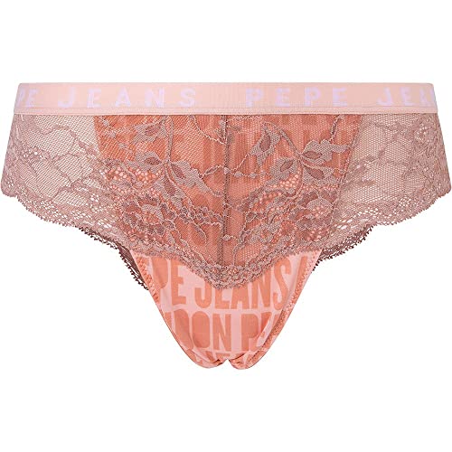 Pepe Jeans Damen Allover Logo Brazilia Bikini Style Underwear, Orange (Maple Sugar), L von Pepe Jeans