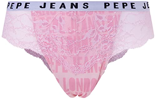 Pepe Jeans Damen Allover Logo Brazilia Bikini Style Underwear, Pink (Pink), S von Pepe Jeans