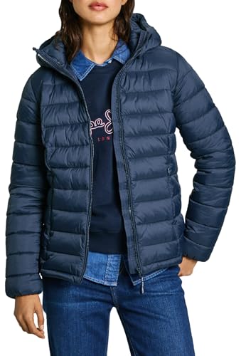 Pepe Jeans Damen Ammy Short Baby Jacke, Blau (Dulwich Blue), 32 von Pepe Jeans