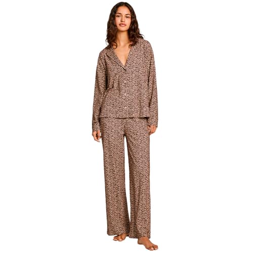 Pepe Jeans Damen Animal Pj Set Schlafanzug, Braun (Brown), S von Pepe Jeans
